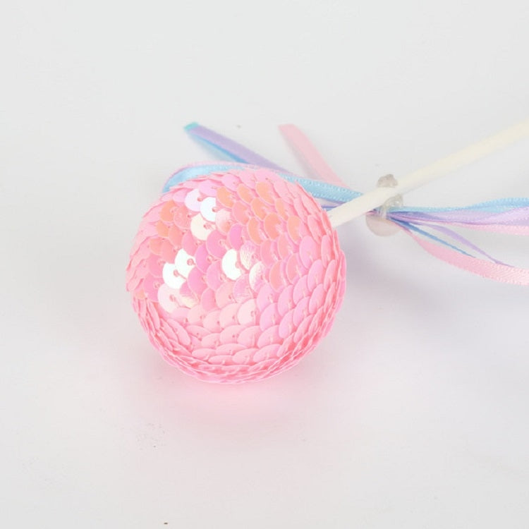 Ribbon Bow Sequin Ball Cake Party Dessert Inserted Card(Blue) by bashfashion