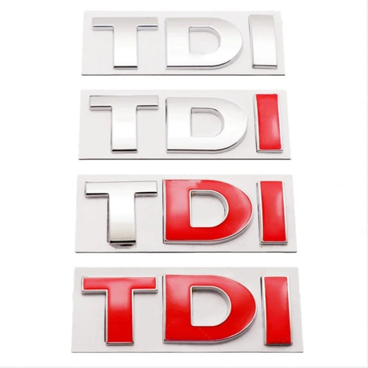DIY TDI 3D Badge Emblem Decal Car Sticker, Random Color Delivery by bashfashion