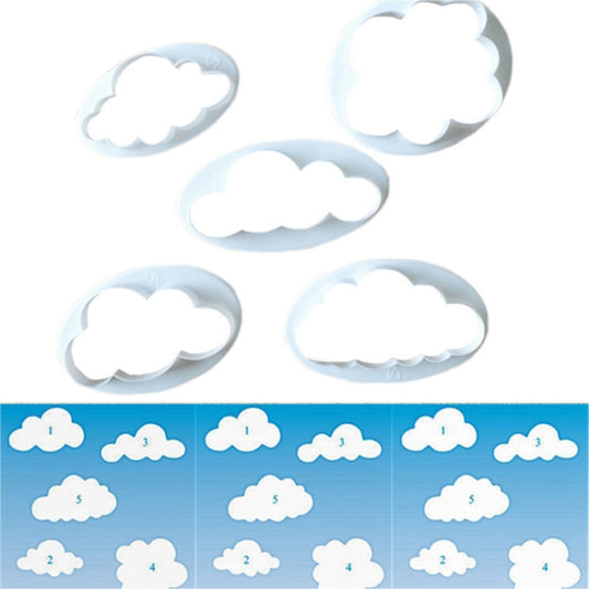 10 PCS Cake Mold Cloud Fondant Cake Decoration Printing Die Cutting Mold by bashfashion