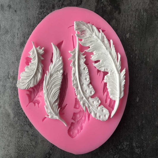 Feather Sugar Silicone Mold Fondant Mold Cake Decorating Tools by bashfashion