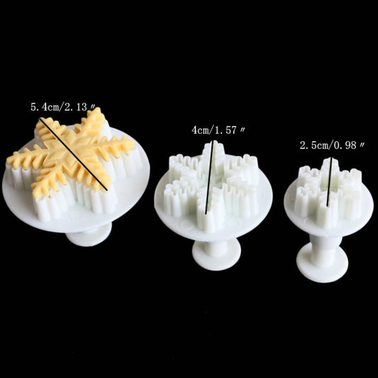 6 PCS Fondant Cake Tool Fine Snowflake Spring Mould Set by bashfashion