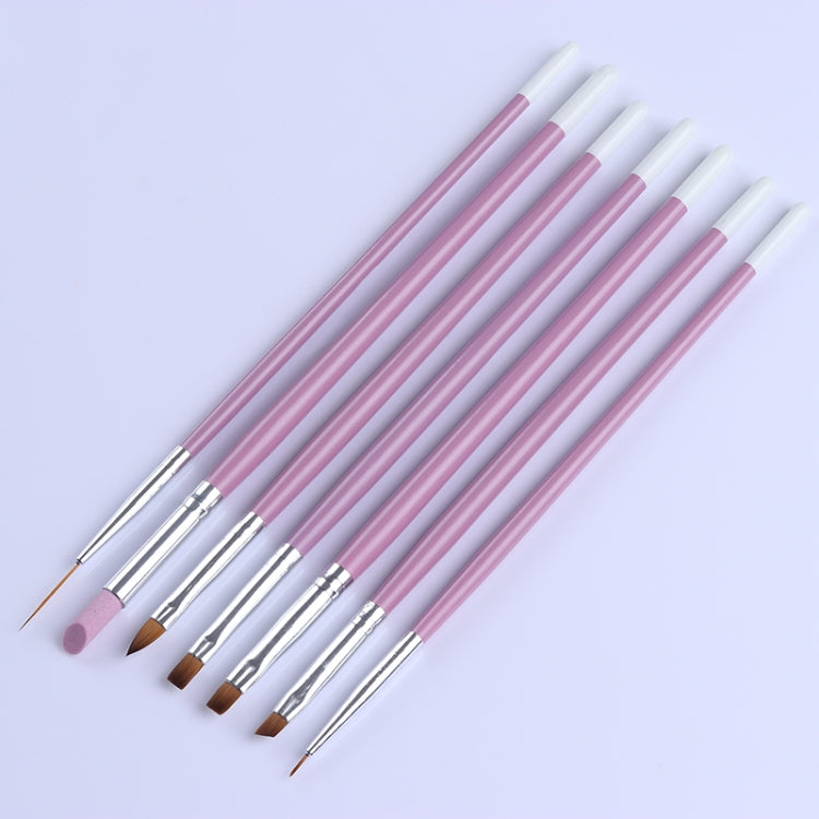 7pcs /Set Nail Painting Stretcher Brush Sculpting And Sharpening Pen Manicure Tool by bashfashion