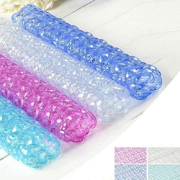 Waterdrop Bathroom Mat with Suction Cup Massage Foot Mat Bathtub Anti-slip Mat(Transparent White) by bashfashion