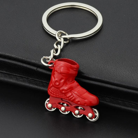 Creative Simulation Skates Keychain Personalized Pendant Gift(Red) by bashfashion