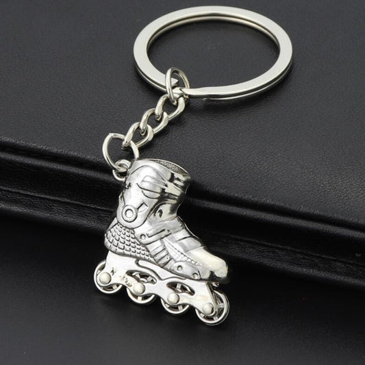 Creative Simulation Skates Keychain Personalized Pendant Gift(Silver) by bashfashion