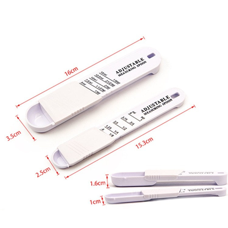 Creative Gadgets Adjustable Plastic Measuring Spoons Seasoning Combination Measuring Spoon by bashfashion