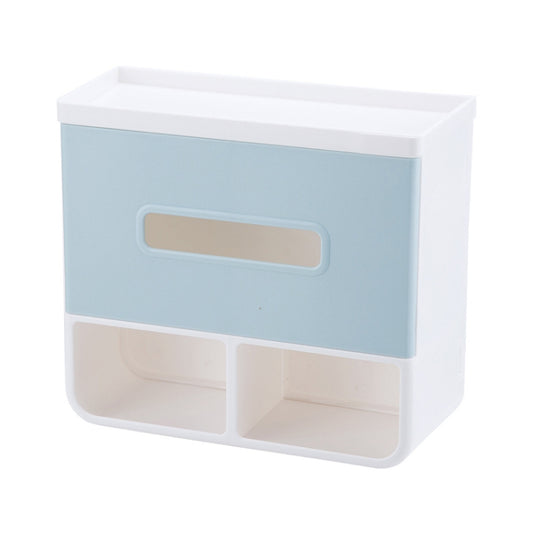 Bathroom No Punching Napkin Holder Tray(Blue) by bashfashion