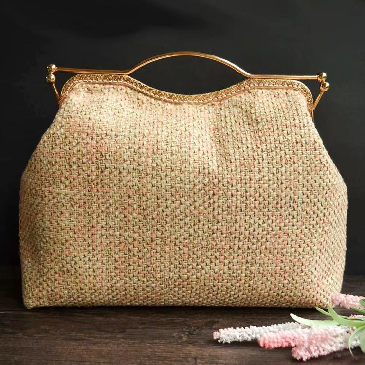 20.5cm Concave Waist Embossed Lip Handle Luggage Hardware Accessories, Color:Light Gold by bashfashion