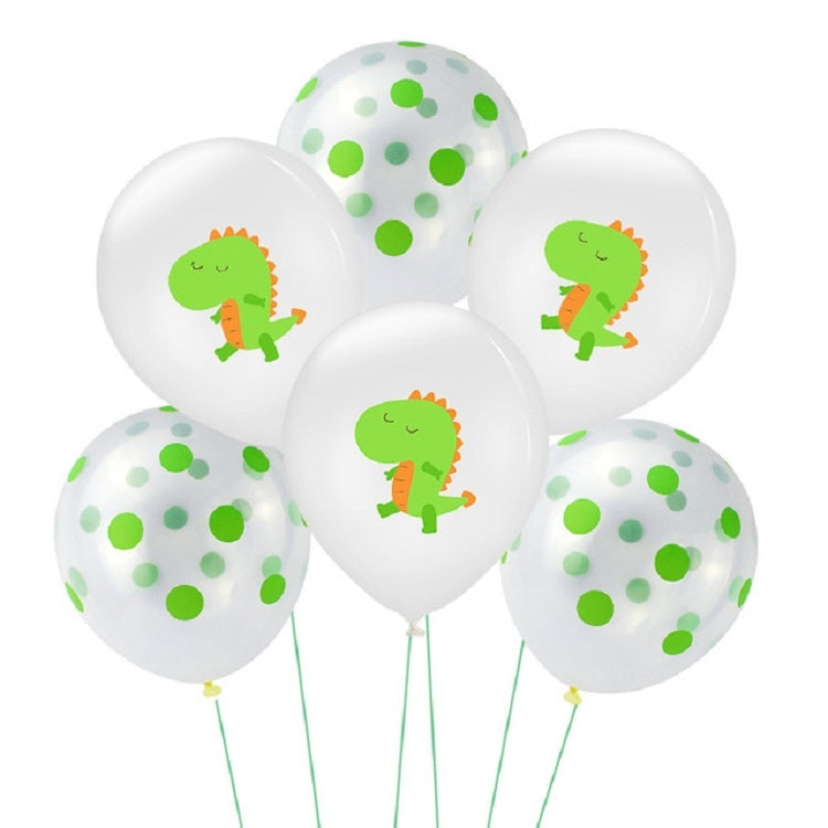 Birthday Party Dinosaur Latex Sequin Balloon Party Atmosphere Decoration Dinosaur Set, Style:Sequin Bouquet Set by bashfashion