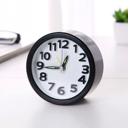 Creative Minimalist Mute Alarm Clock(Round Black) by bashfashion