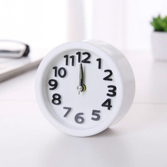 Creative Minimalist Mute Alarm Clock(Round White) by bashfashion