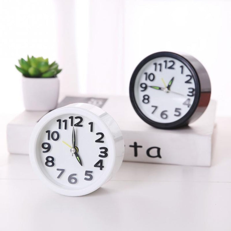 Creative Minimalist Mute Alarm Clock(Round White) by bashfashion
