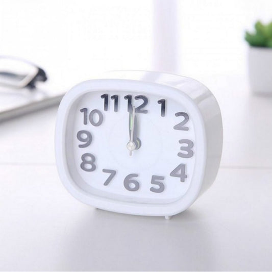 Creative Minimalist Mute Alarm Clock(Square White) by bashfashion