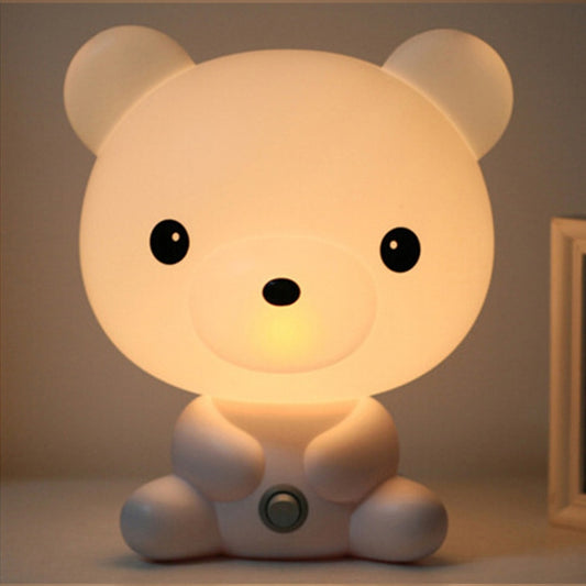 Baby Bedroom Lamps Night Light Cartoon Pets Pvc Plastic Sleep Led Kid Lamp Bulb rabbit(EU) by bashfashion