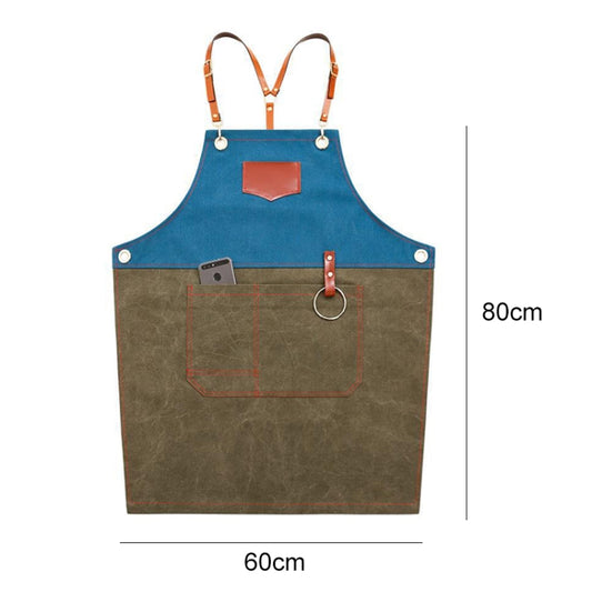 Men Women Overalls Denim Apron(Green) by bashfashion