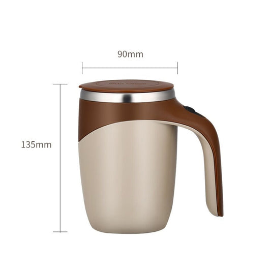 Electric Stirring Cup Milkshake Coffee Stirring Cup, Capacity: 380ml(Brown) by bashfashion