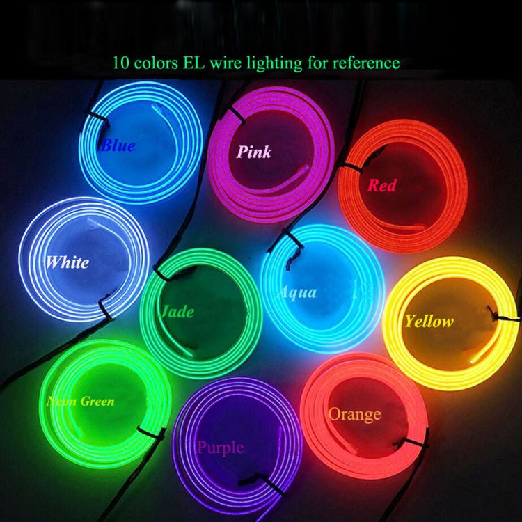 Flexible LED Light EL Wire String Strip Rope Glow Decor Neon Lamp USB Controlle 3M Energy Saving Mask Glasses Glow Line F277(White Light) by bashfashion
