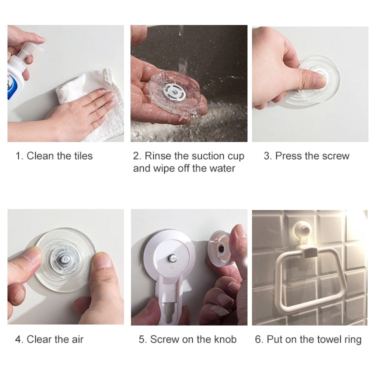 Multifunctional Toilet Suction Cup Towel Ring Rack(Blue) by bashfashion