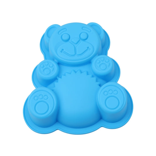 Silicone Bear Cake Mould Cartoon Mould DIY Baking Tool(Blue) by bashfashion
