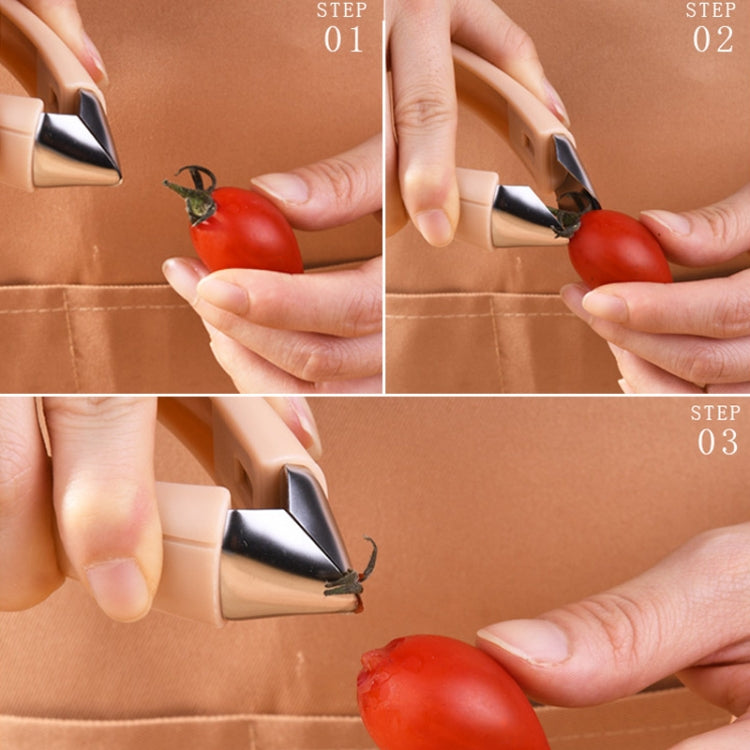 Pineapple Remover Clip Gadget Kitchen Tool Strawberry Shelling Machine(Gray) by bashfashion