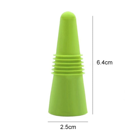 Food Grade Silicone Wine Stopper Creative Preservation Bottle Stopper(Green) by bashfashion