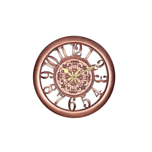 Home Round Retro Living Room Quartz Wall Clock(Antique Copper) by bashfashion