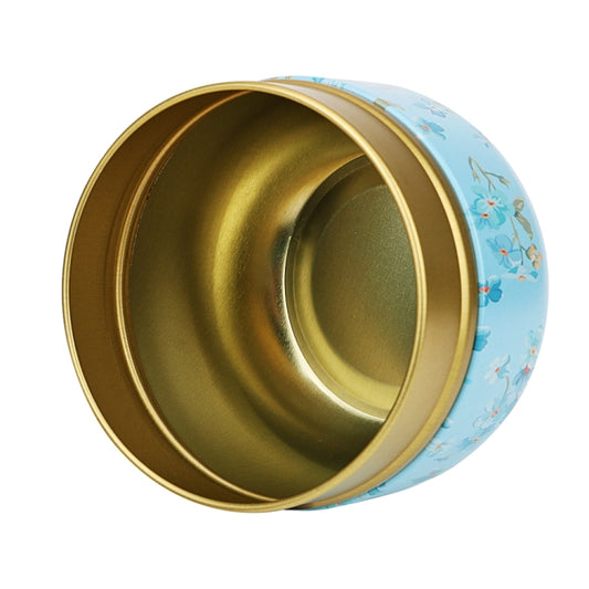 HOOMIN Tea Box Tea Jar Storage Holder Tea Caddies Matcha Container Mini Coffee Powder Organizer Cans Multifunction Round Metal, Color:Moshan blossom by bashfashion