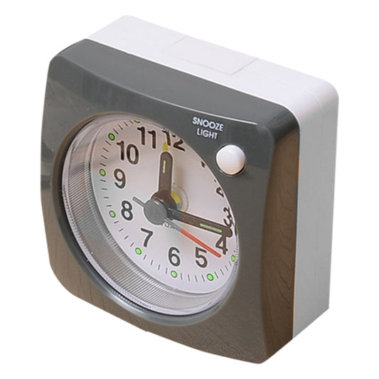 Bedside Mute Alarm Clock With Light & Snooze Function(Gray) by bashfashion
