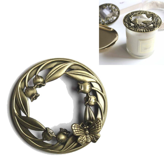 Built-in Wrought Iron Polythermal Anti-hanging Wall Scented Candle Zinc Alloy Smart Cover(3D Butterfly) by bashfashion