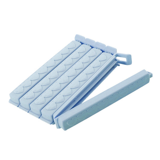 5pcs / Pack Plastic Bag Snack Bag Sealing Love Clip Kitchen Accessories Blue by bashfashion