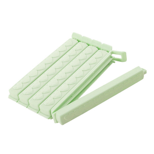 5pcs / Pack Plastic Bag Snack Bag Sealing Love Clip Kitchen Accessories Green by bashfashion