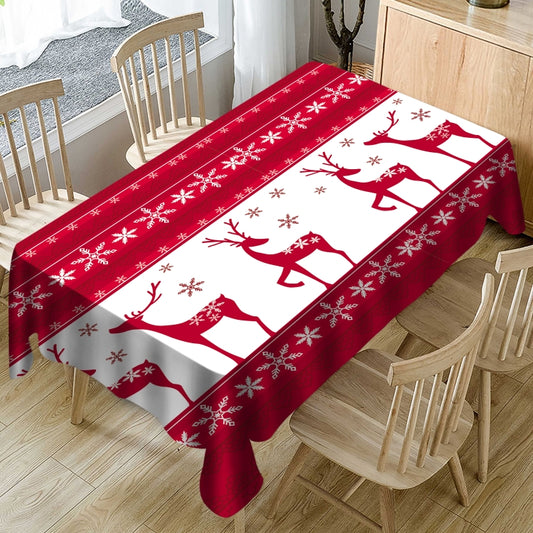 Household Rectangular Tablecloth Christmas Dining Coffee Table Cloth Decoration, Size:150x300cm(Christmas Elk) by bashfashion