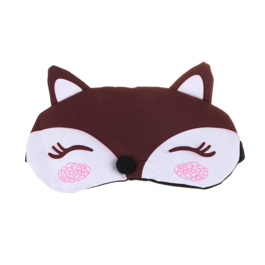 Cute Fox 3D Sleep Mask Rest Travel Sleeping Cover Sleep Ice Mask(Coffee) by bashfashion