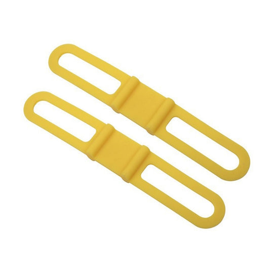 5 PCS Silicon Strap Mountain Road Bike Torch Phone Flashlight Elastic Bandage Bicycle Light Mount Holder(Yellow) by bashfashion