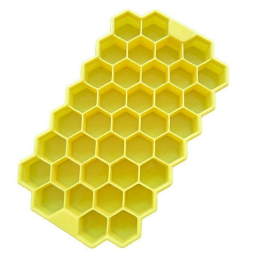 37 Grids Ice Cubes Honeycomb Ice Cream Maker Form DIY Mould Popsicle Molds Yogurt Ice Box Fridge Treats Freezer(Yellow) by bashfashion