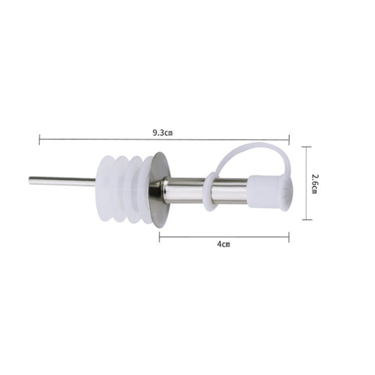 5 PCS Glass Bottle Stopper Stainless Steel Oil Stopper Silicone Stopper White Hat Straight Mouth by bashfashion