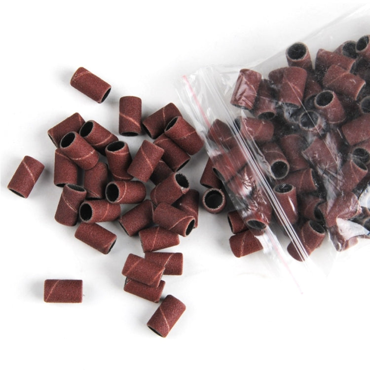 100pcs / Pack Nail Art Electric Grinder Accessories Sandpaper Ring Sand Cloth Ring Grinding Ring, Size:80# by bashfashion