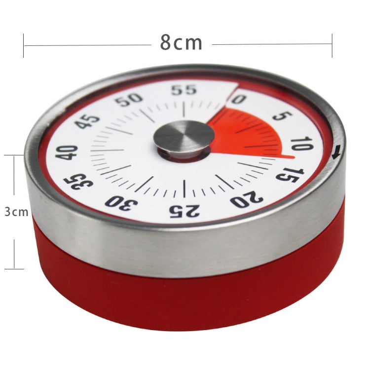 Kitchen Timer Countdown Timer with Magnetic Stainless Steel Timer, Color:8cm Red by bashfashion