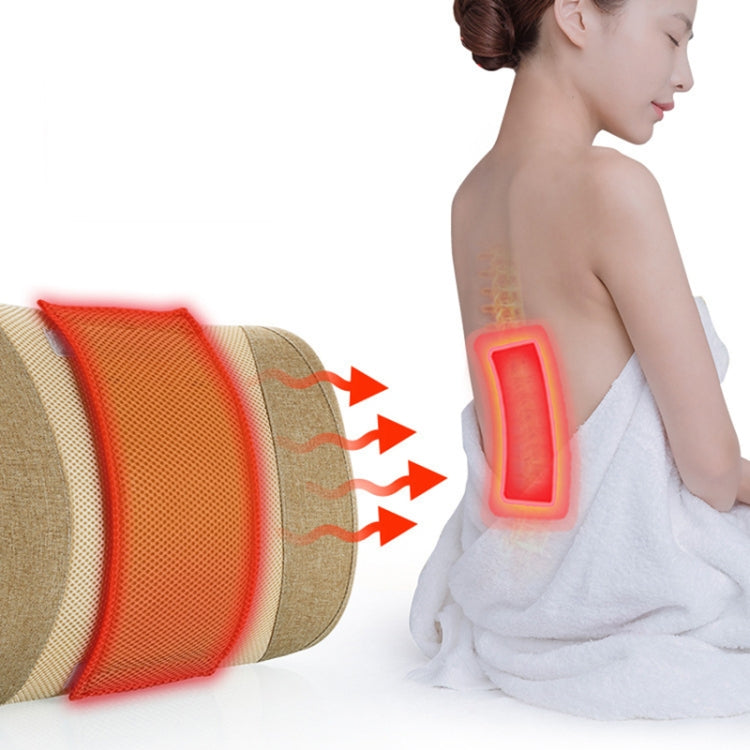 Heating Pulse Acupuncture Waist Massager Multifunctional Household Lumbar Disc Automatic Traction Device, Plug Type:EU Plug(Brown) by bashfashion