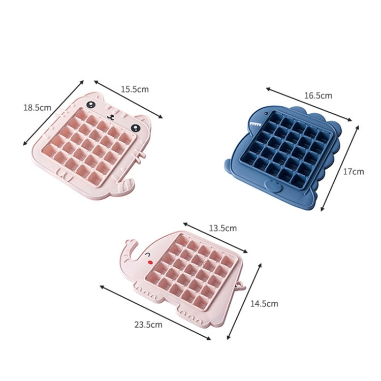 Creative Cute Cartoon Animal Shape Ice Grid Summer Homemade Children DIY Juice Popsicle Mold, Style:Elephant(Blue) by bashfashion