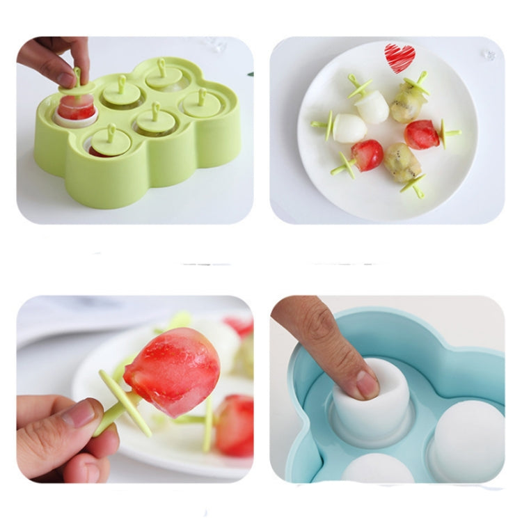 Mini DIY Creative Popsicle Mould Environmentally Friendly Silicone Ice Cube Ice Cream Mould, Style:Rectangular(Green) by bashfashion