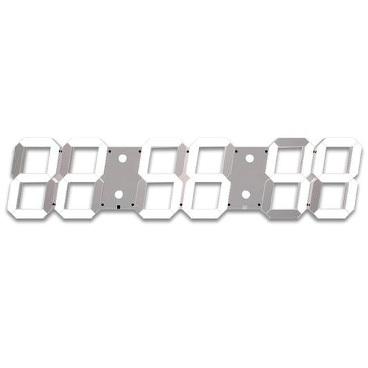Creative LED Digital Wall Clock Multi-function WIFI Clock, Style:6 Bit Hollow WIFI(White) by bashfashion