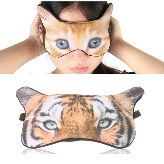 3D Eye Mask Shading Sleeping Cartoon Animal Printed Eye Mask(Tiger) by bashfashion