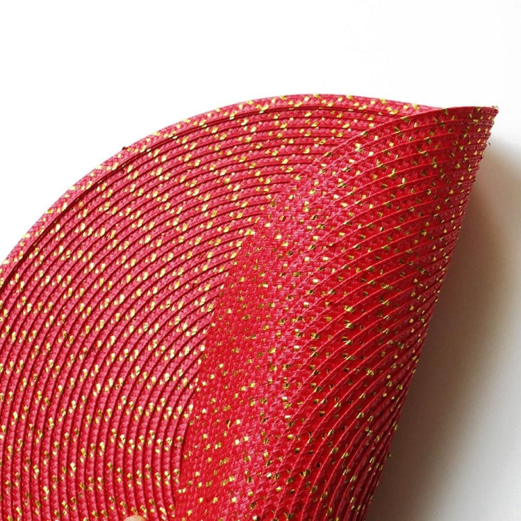 2 PCS PP Round Oval Woven Placemat, Size:Diameter 36cm(White) by bashfashion