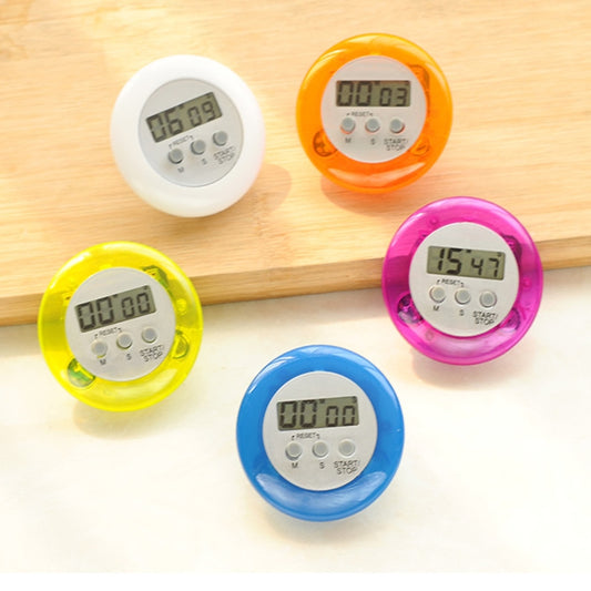 Round Magnetic Digital Countdown Timer Alarm Stand Kitchen Timer Cooking Alarm Clock, Random Color Delivery by bashfashion