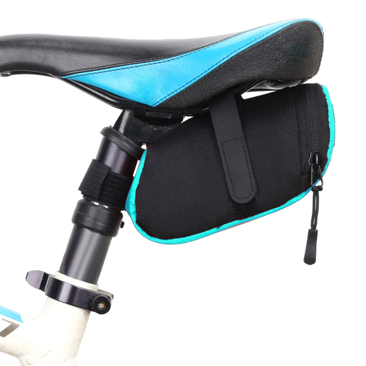 3 Color Nylon Bicycle Bag Bike Waterproof Storage Saddle Bag Cycling Tail Rear Pouch Bag(Blue) by bashfashion