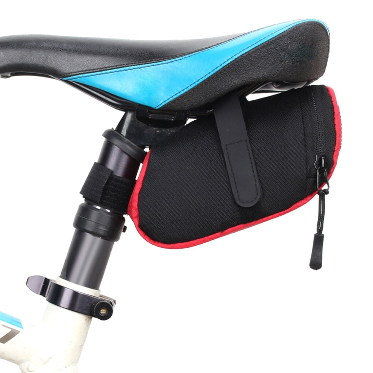 3 Color Nylon Bicycle Bag Bike Waterproof Storage Saddle Bag Cycling Tail Rear Pouch Bag(Red) by bashfashion