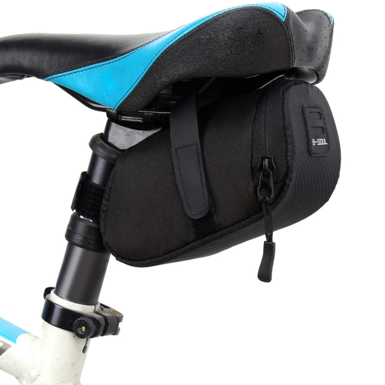 3 Color Nylon Bicycle Bag Bike Waterproof Storage Saddle Bag Cycling Tail Rear Pouch Bag(Black) by bashfashion