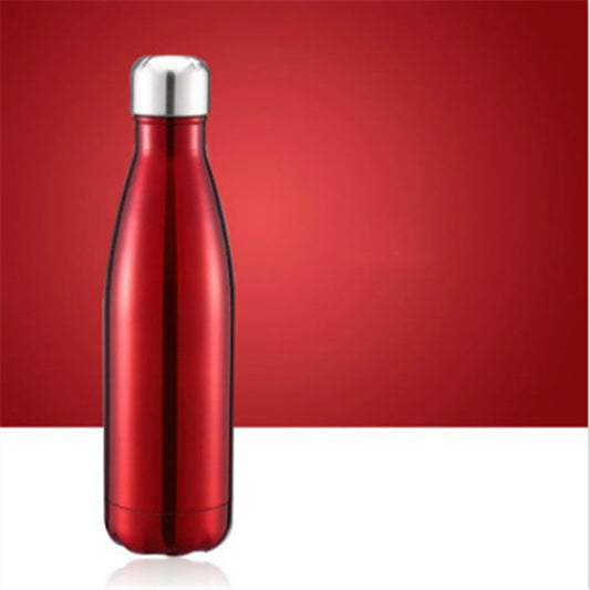 Thermal Cup Vacuum Flask Heat Water Bottle Portable Stainless Steel Sports Kettle, Capacity:500ml(Red) by bashfashion