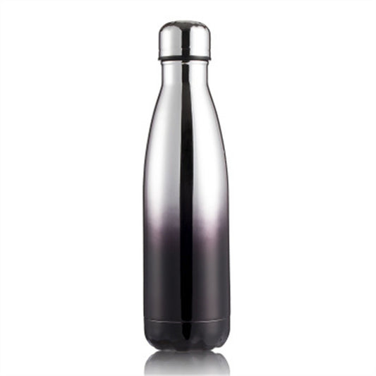 Thermal Cup Vacuum Flask Heat Water Bottle Portable Stainless Steel Sports Kettle, Capacity:500ml(White Gold Black) by bashfashion